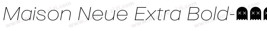 Maison Neue Extra Bold字体转换